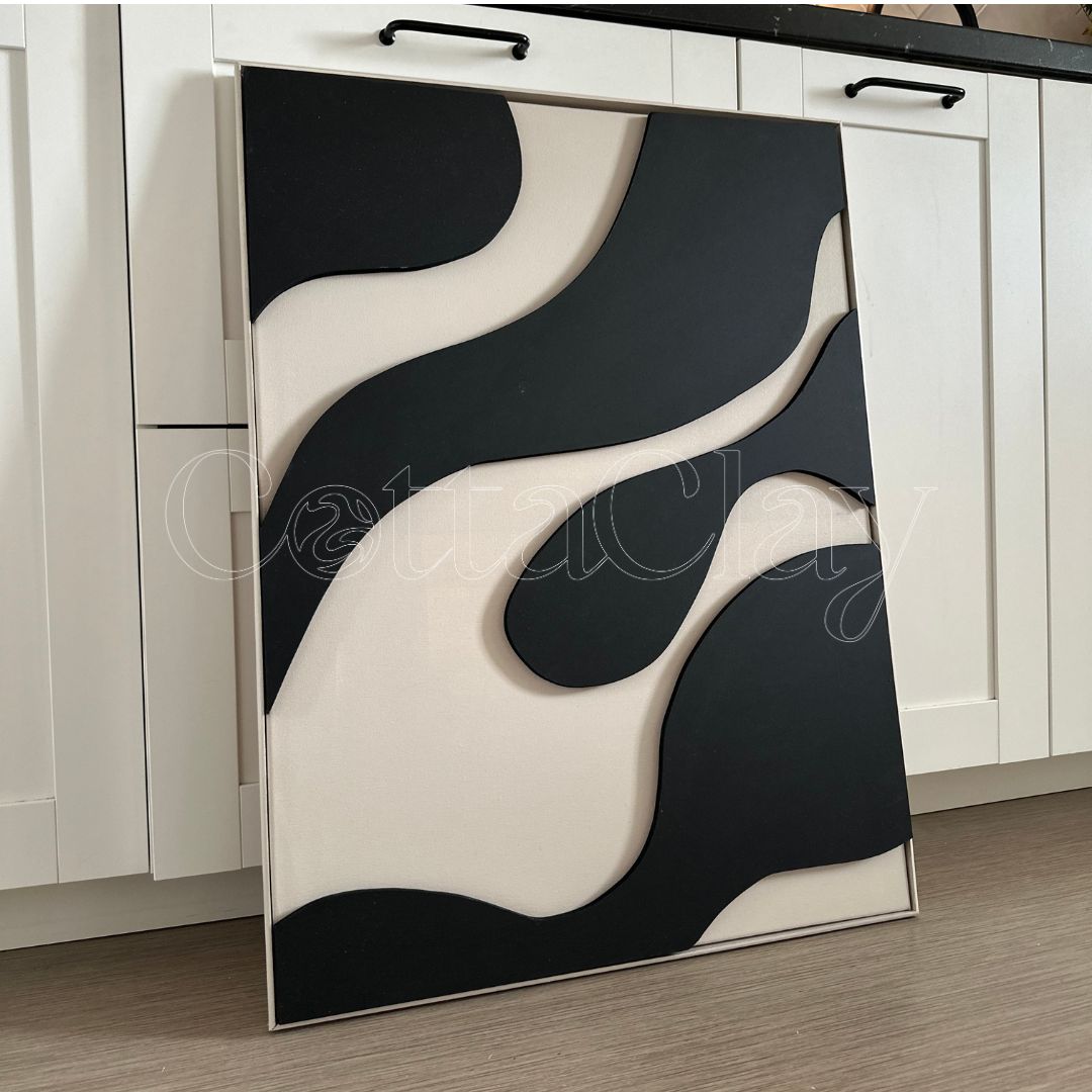 Tableau Abstrait 3D - Zebra Harmony