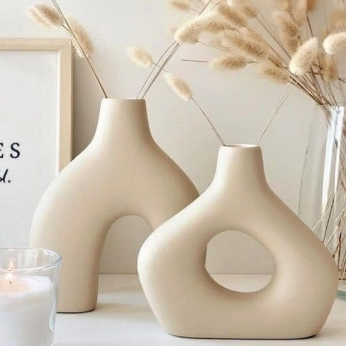 Pack 2 Vases Donuts Ovale + Gazelle CottaClay